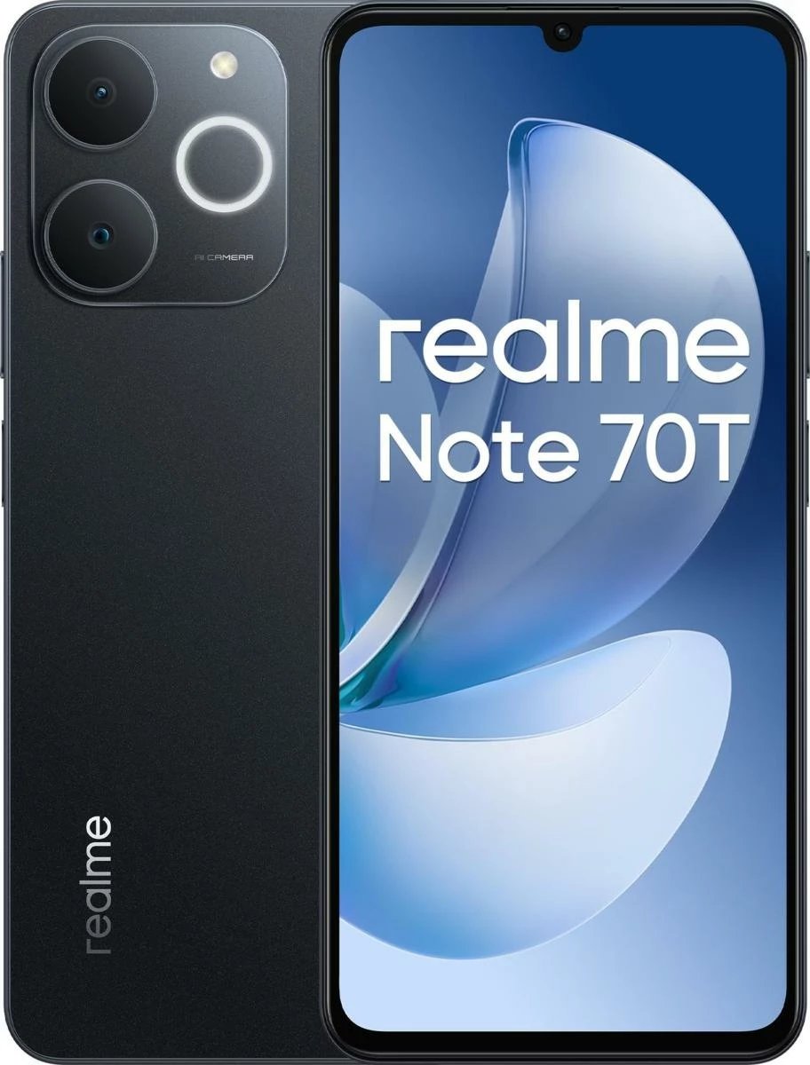 Celular Realme Note 70T 4GB 256GB 6.74 inç Obsidian Black