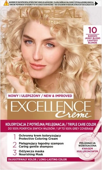 Ngjyrë për flokë për femra L'Oreal Paris Excellence Creme 10 Very Light Blonde