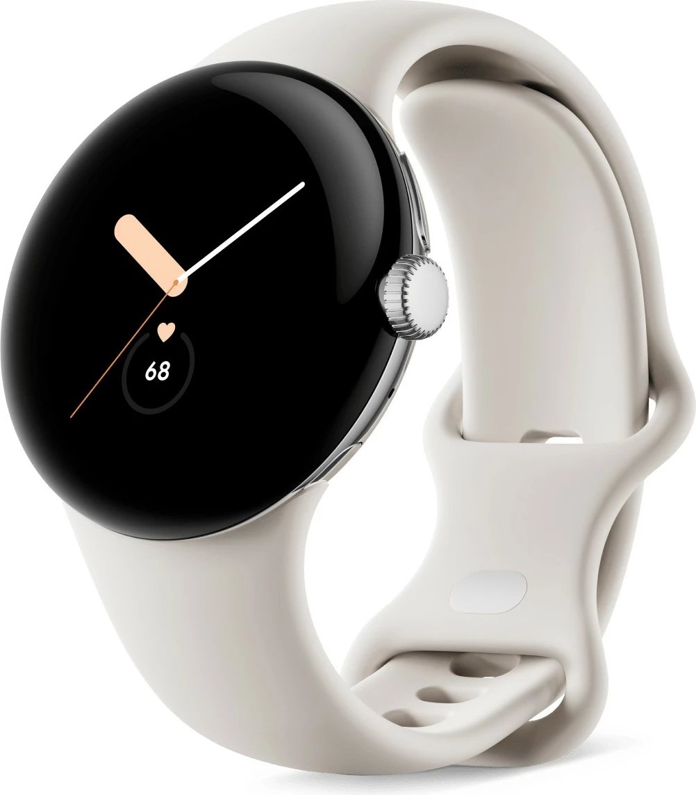 Smartwatch Google Pixel Watch LTE, Polished Silver/Chalk, LTE, 294mAh