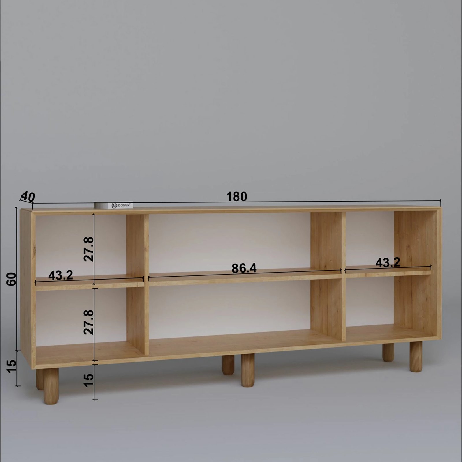 Konsolë Skye Decor, stil bohemian, ngjyrë arre, 1600-151