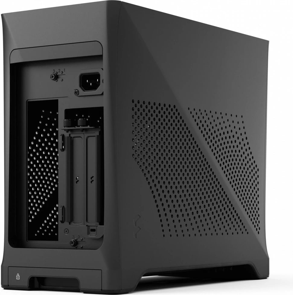 Kasë Fractal Design Era 2, Small Form Factor, ITX, Charcoal, panel druri