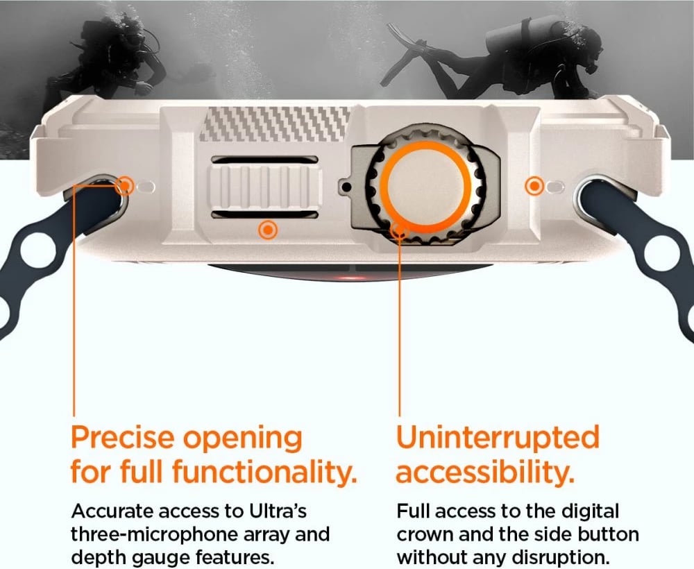 Mbështjellës Spigen Rugged Armor për Apple Watch Ultra 1/2 49mm, Bezhe