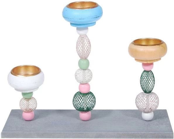 Mbajtës qirinjsh dekorativ druri NEXT 27.5x13x21.5cm