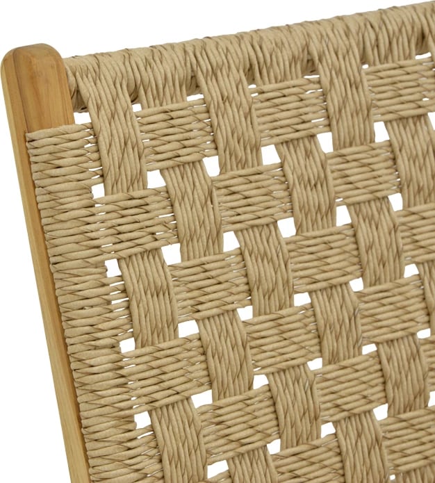 Karrige Foldere, dru teak natyral, litar sintetik, 65x78x68cm