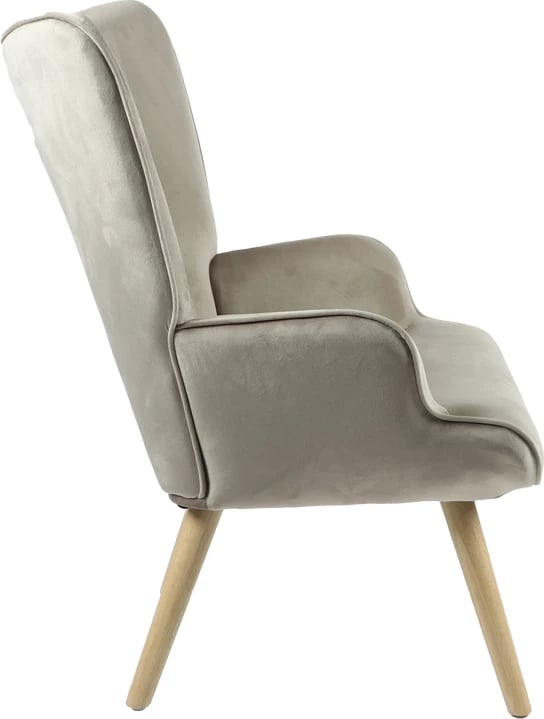 Karrige Fluffy, pëlhurë kadife, këmbë natyrale, 75x69x96cm