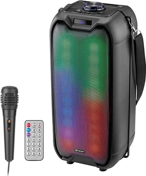 Altoparlant portabil Tracer Tower LED TWS me Bluetooth, 16W, me mikrofon, i zi