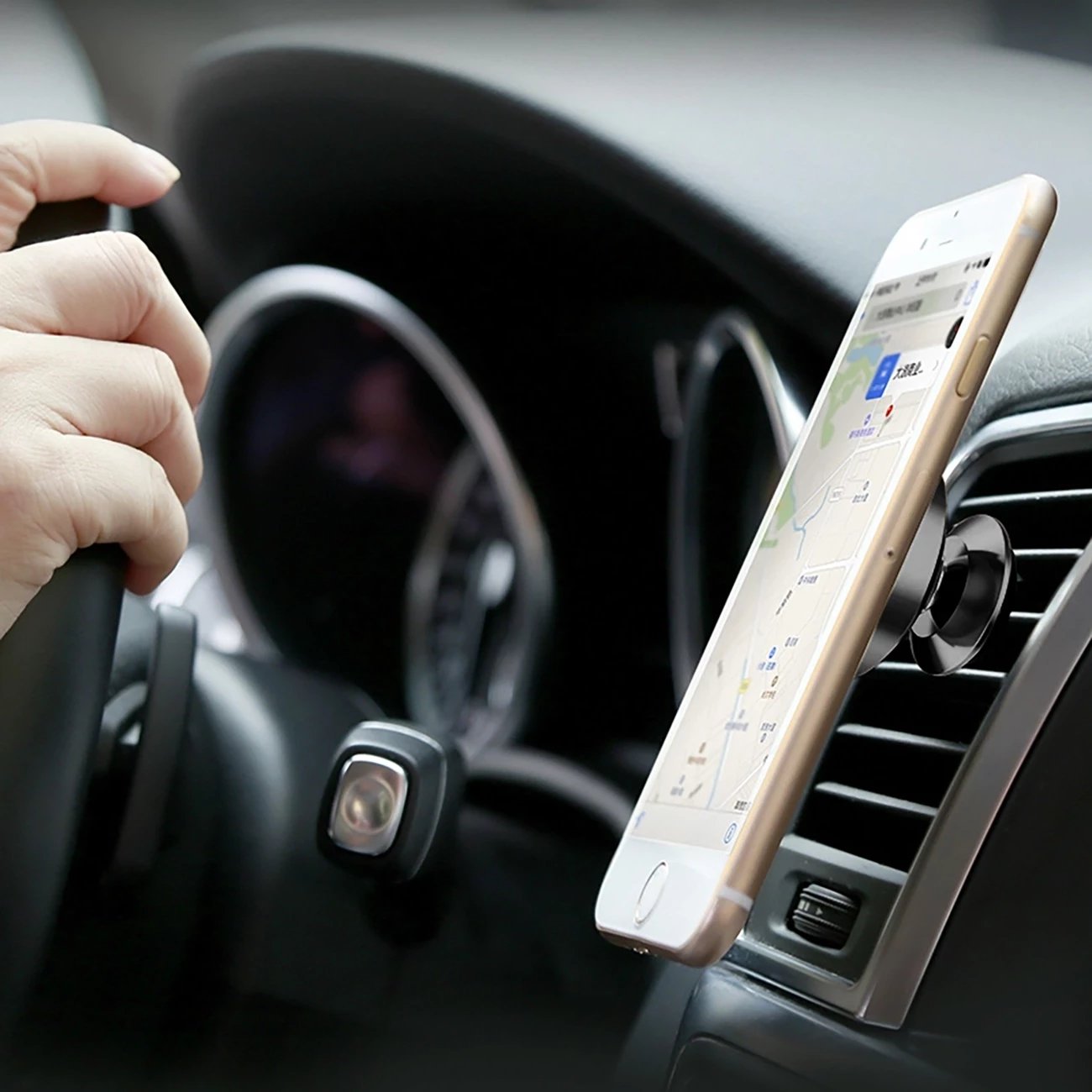 Mbështjellës magnetik për veturë Baseus Small Ears SUER-A01, për ajrosje, i zi