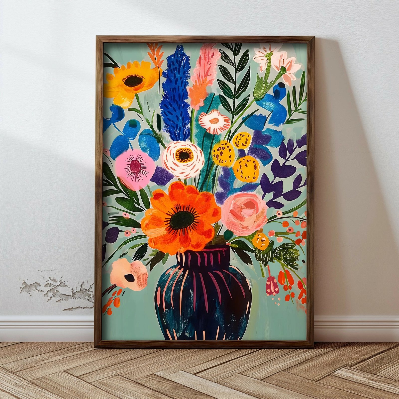 Pikturë dekorative me kornizë MDF, shumëngjyrëshe, Wallity, GE218-L