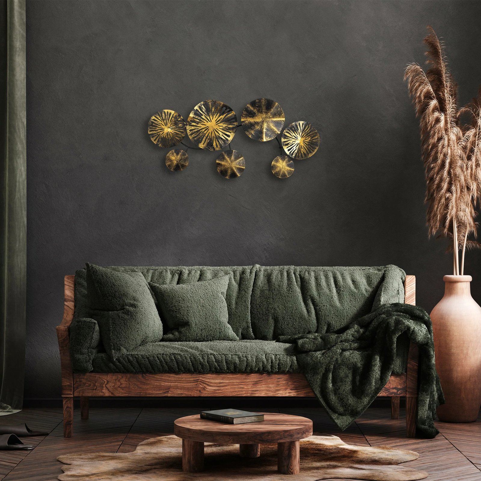 Aksesor dekorativ metalik për mur Wallity, Eysan