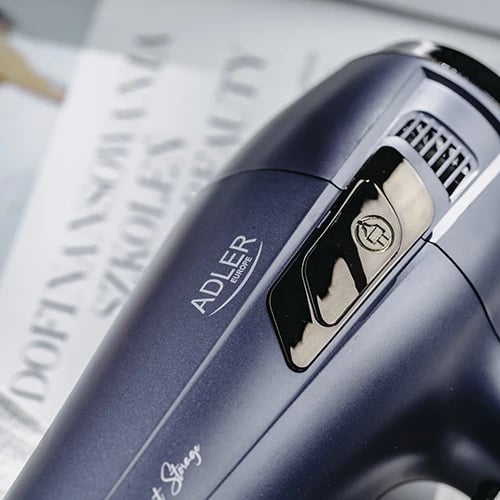 Tharëse flokësh, Adler AD 2273, 2400W, kordoni i tërheqshëm, 2 shpejtësi 3 temperatura, me difuzer dhe koncentrator, vjollcë e errët