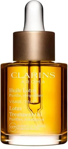 Vaj trajtues për fytyrë Clarins Lotus për lëkurë të yndyrshme dhe të kombinuar, 30ml