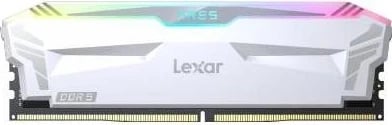 RAM Memorje Lexar Ares Gaming RGB, 32GB [2x16GB 6400MHz DDR5 CL32 DIMM], e bardhë
