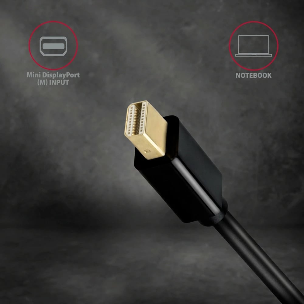 Adapter aktiv AXAGON RVDM-HI14N Mini DisplayPort në HDMI, 4K/30Hz, i zi