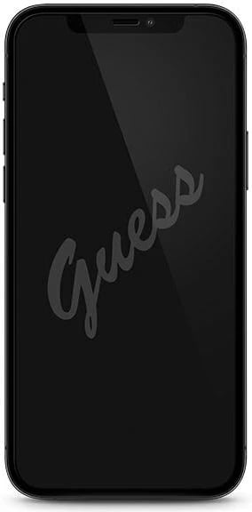 Xham i fortë Guess GUSPP12SSLTR për iPhone 12 mini 5.4", Vintage Magic Logo, Transparent/zi