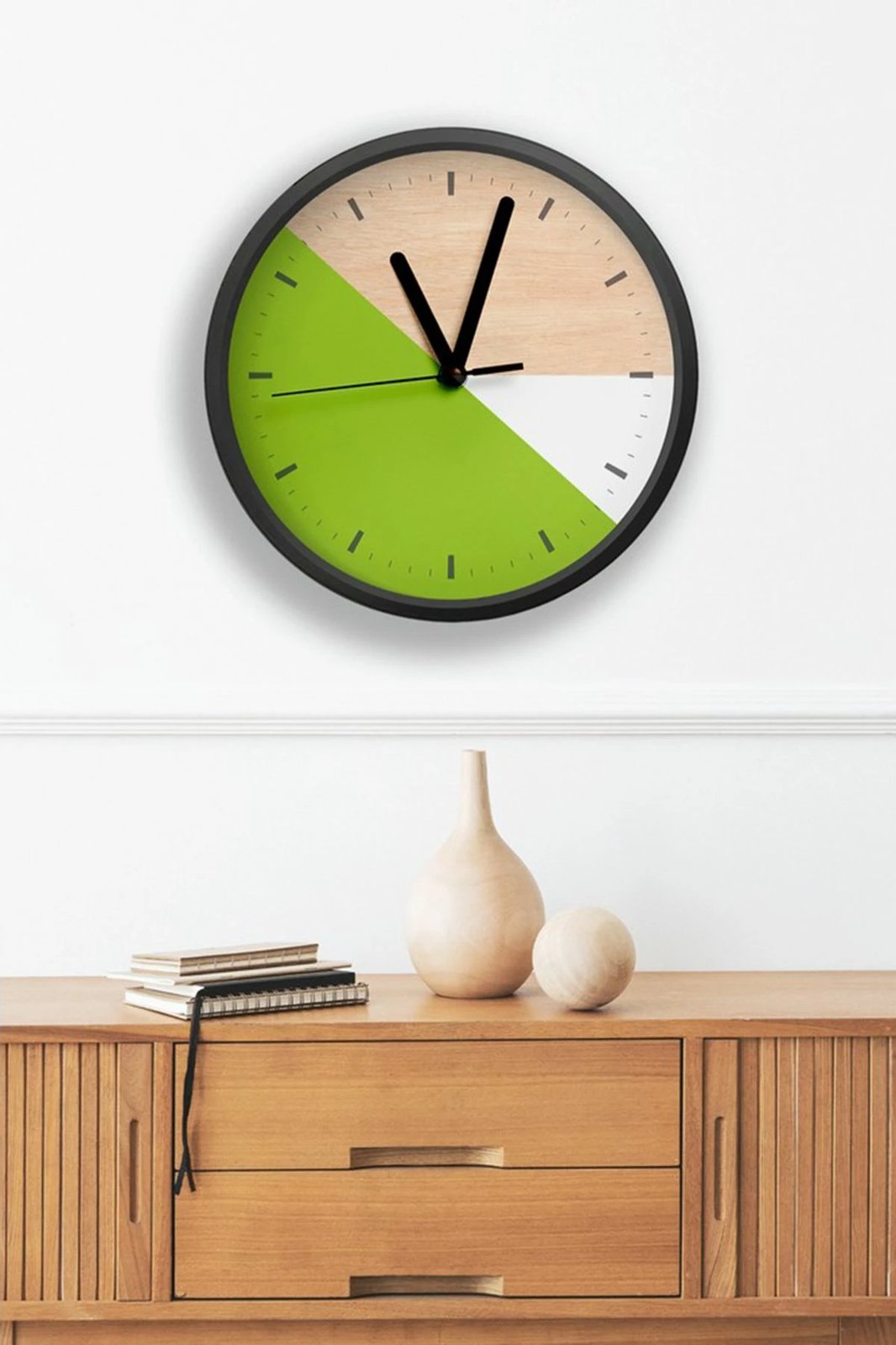 Orë muri dekorative MDF, shumëngjyrëshe, Wallity, Artavessa3Dclock3