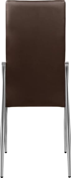 Karrige ngrënie Kim FH0080.05, ngjyrë kafe PU me kornizë metalike 45X55X99 cm, set prej 4 copë