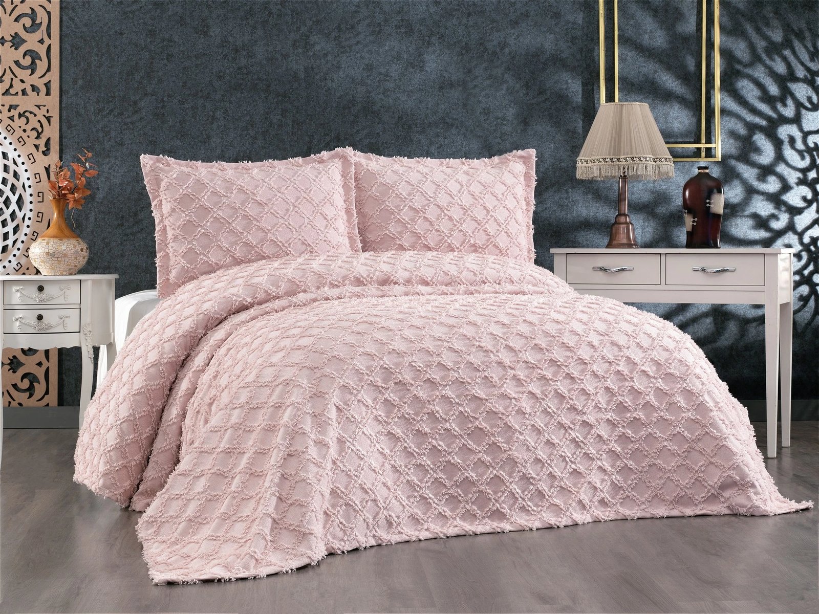 Set mbulesë dysheku dopio, Harem, ngjyrë pluhur