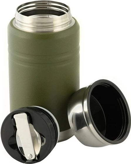 Termos ushqimi M-TAC UN-R02-750A me lugë të palosshme, 750 ml, jeshile ulliri