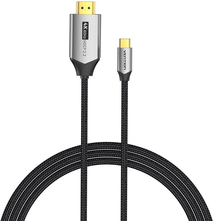 Kabllo USB-C në HDMI Vention CRBBF, 1m, 4K 60Hz, e zezë
