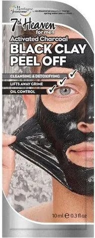 Maskë fytyre peel-off Montagne Jeunesse Black Clay për meshkuj, 10ml