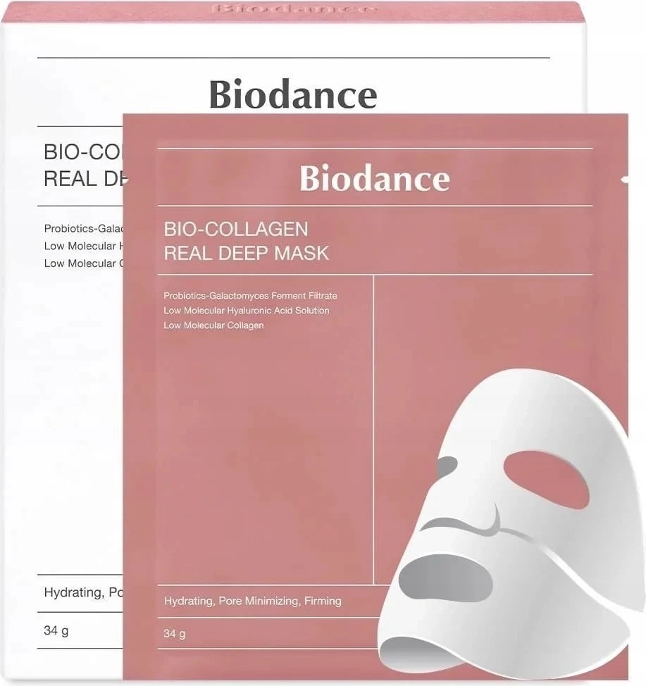 Maskë për fytyrë Biodance Bio-Collagen Real Deep Mask për femra, 4 copë
