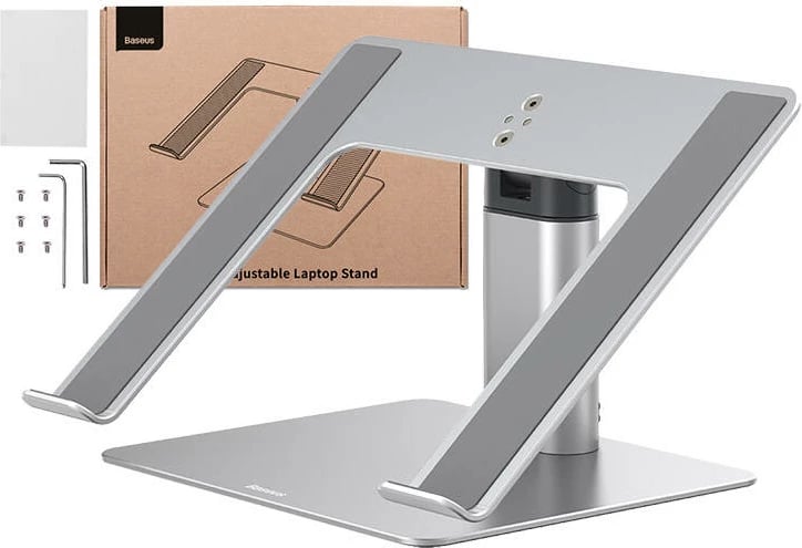 Mbajtës laptopi Baseus LUJS000012, i rregullueshëm, 11-17", argjendtë