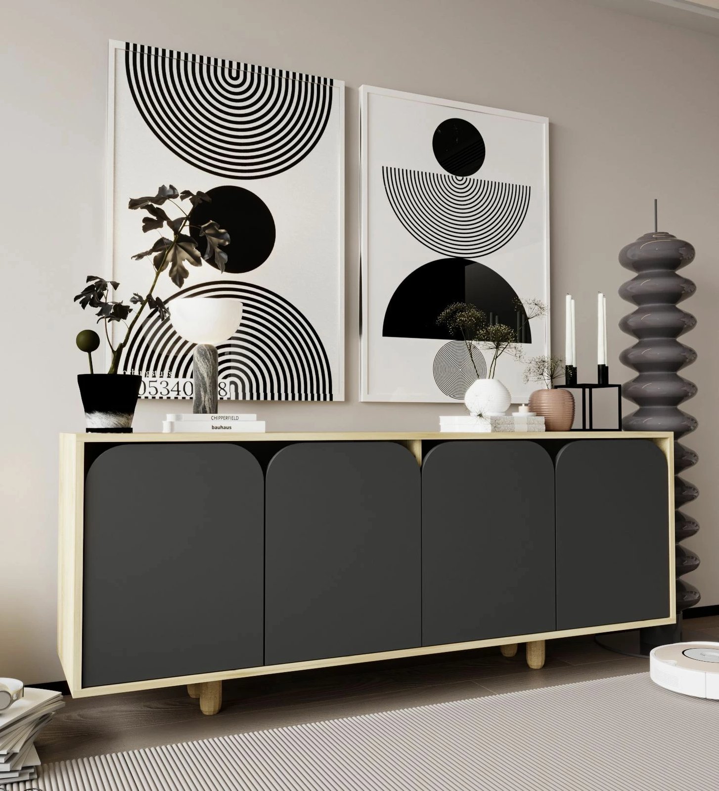 Konsol Skye Decor, Lazio Bohem 180, lis safir, antracit