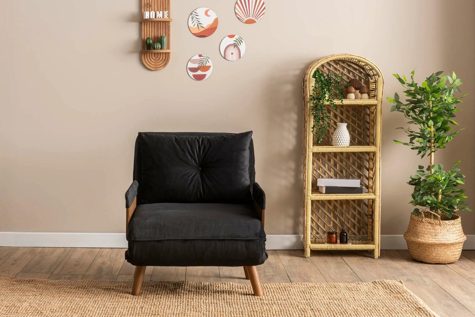 Krevat-karrige një vendës, Atelier del Sofa, Cosmo Single, e zezë