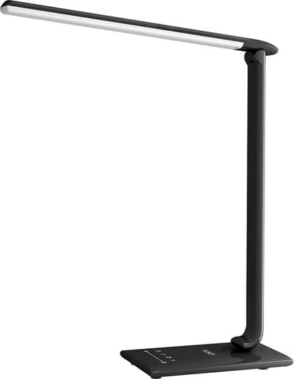 Lampë tavoline LED, AUKEY LT-T10, 12W, 3000-6500K, 7 nivele ndriçimi, 5 moda, port USB, e zezë