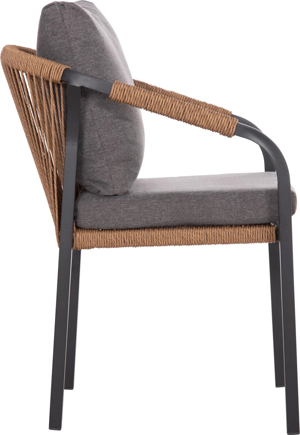 Karrige Maerly FH6051.03 alumini, anthracite, jastëk, P.E. Rattan, 57x60x84H cm