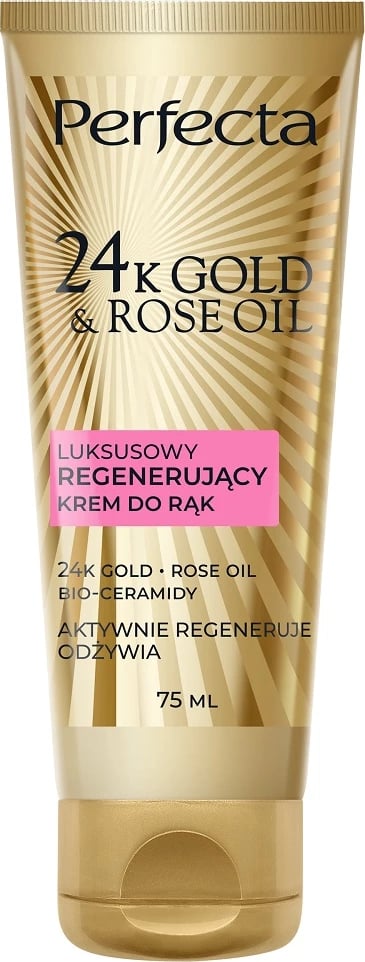 Krem për duar për femra Perfecta 24K Gold & Rose Oil Luxury Regenerating, 75ml