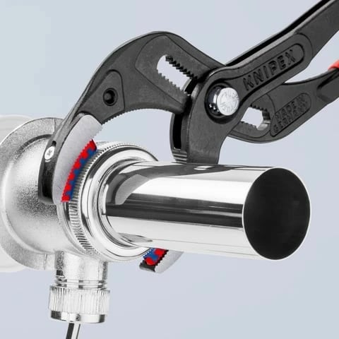 Kapëse Knipex Siphon-und Connectorenzange, për tuba dhe lidhës, doreza të kuqe