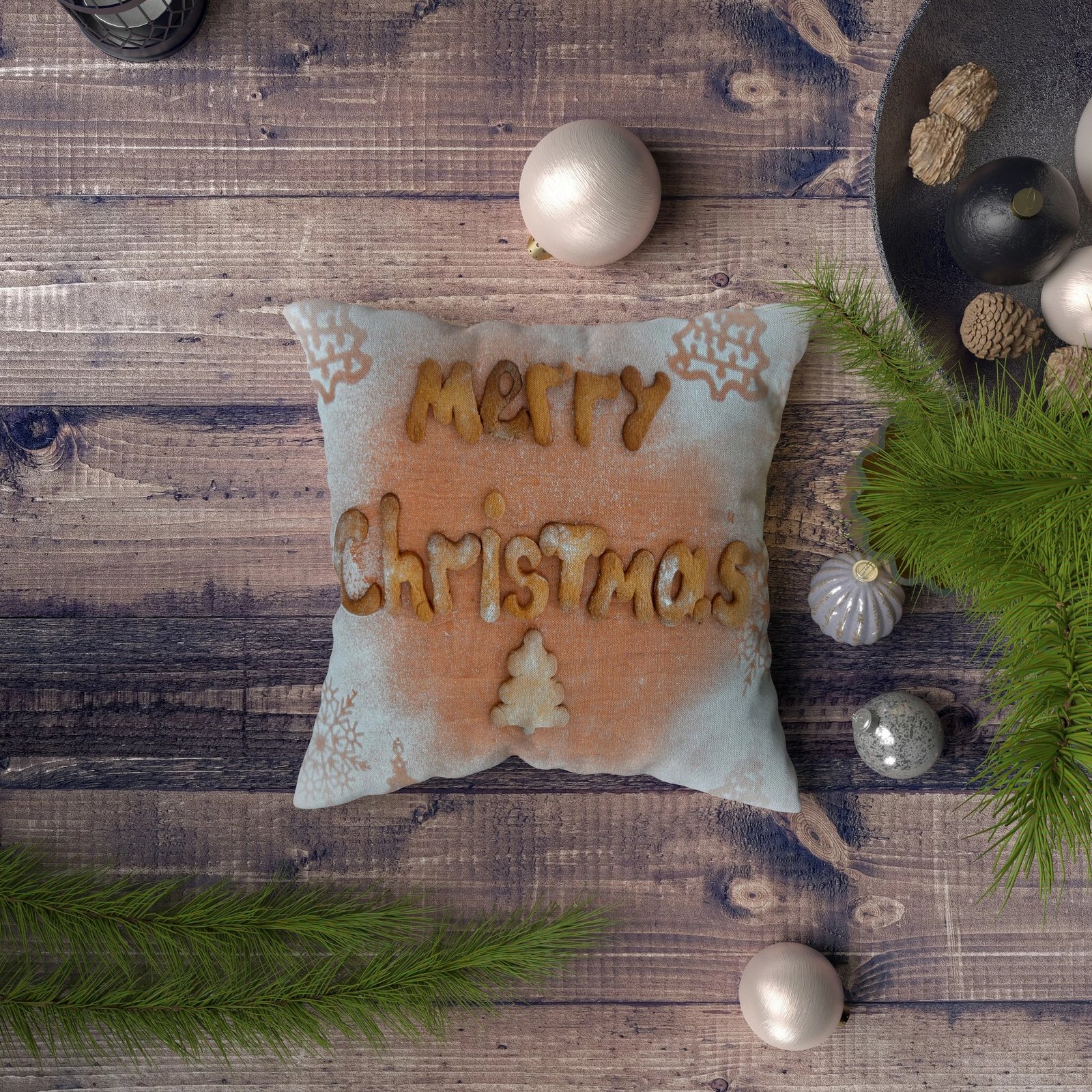 Jastëk dekorativ Aberto Design, NYXMAS146, shumëngjyrësh, 43x43cm