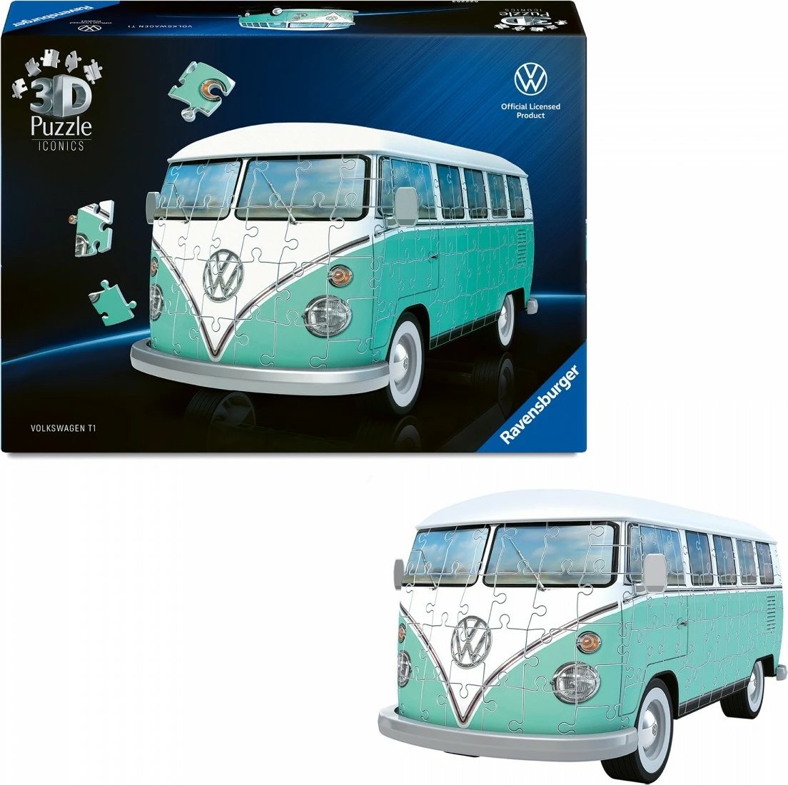 Puzzle 3D Ravensburger Volkswagen T1, 185 pjesë, plastikë, edicion i limitum
