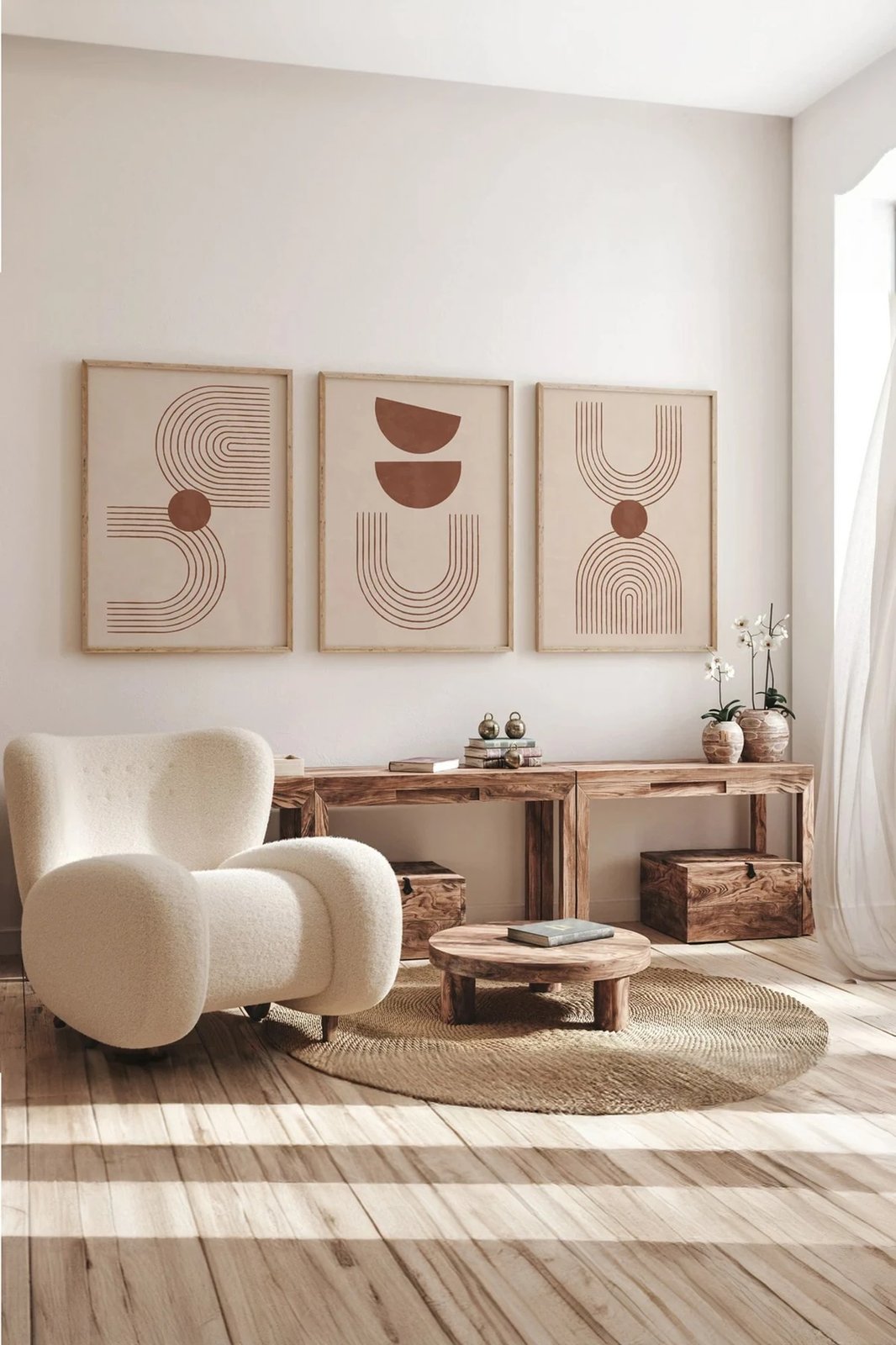 Pikturë dekorative me kornizë (3 copë), Wallity, 3Dartsohoset90