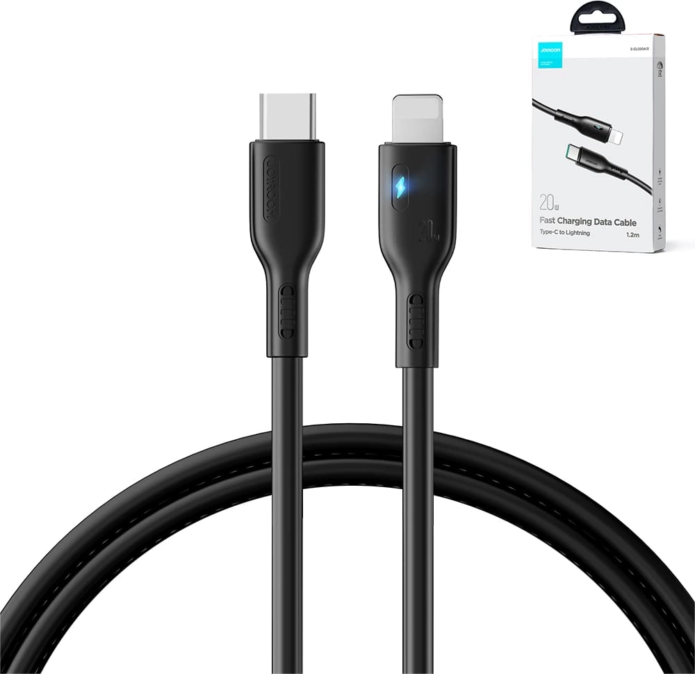 Kabllo Joyroom S-CL020A13 USB-C në Lightning, 1.2m, 20W, e zezë