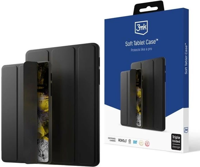 Mbështjellës tablet 3MK Soft Tablet Case, për iPad Pro 13" (M4, 7 gen.), i zi