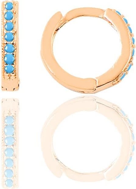 Vath argjendi Jumeon, ngjyrë rozë ari dhe tyrkiz, 11737ROS