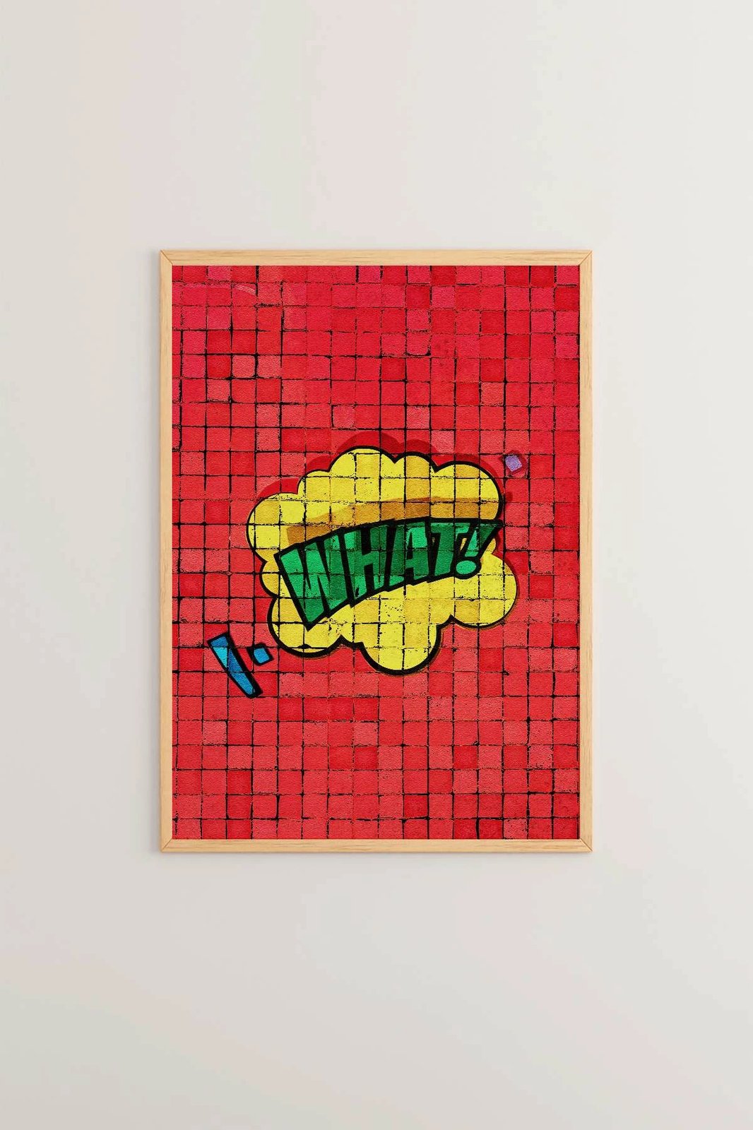 Pikturë dekorative me kornizë, Wallity, Popmosaıc7, shumëngjyrëshe, 33x48cm