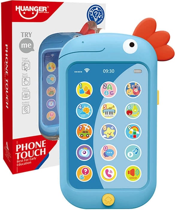 Lodër telefon për fëmijë Huanger HE8035, edukative, kaltër