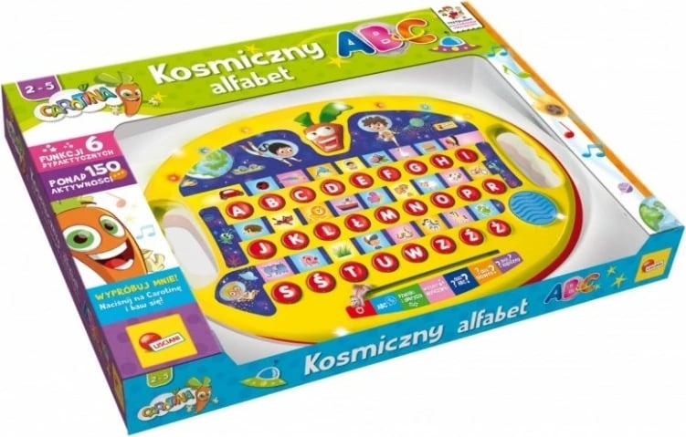 Lodër edukative Lisciani Carotina Cosmic Alphabet, elektronike, shumëngjyrëshe