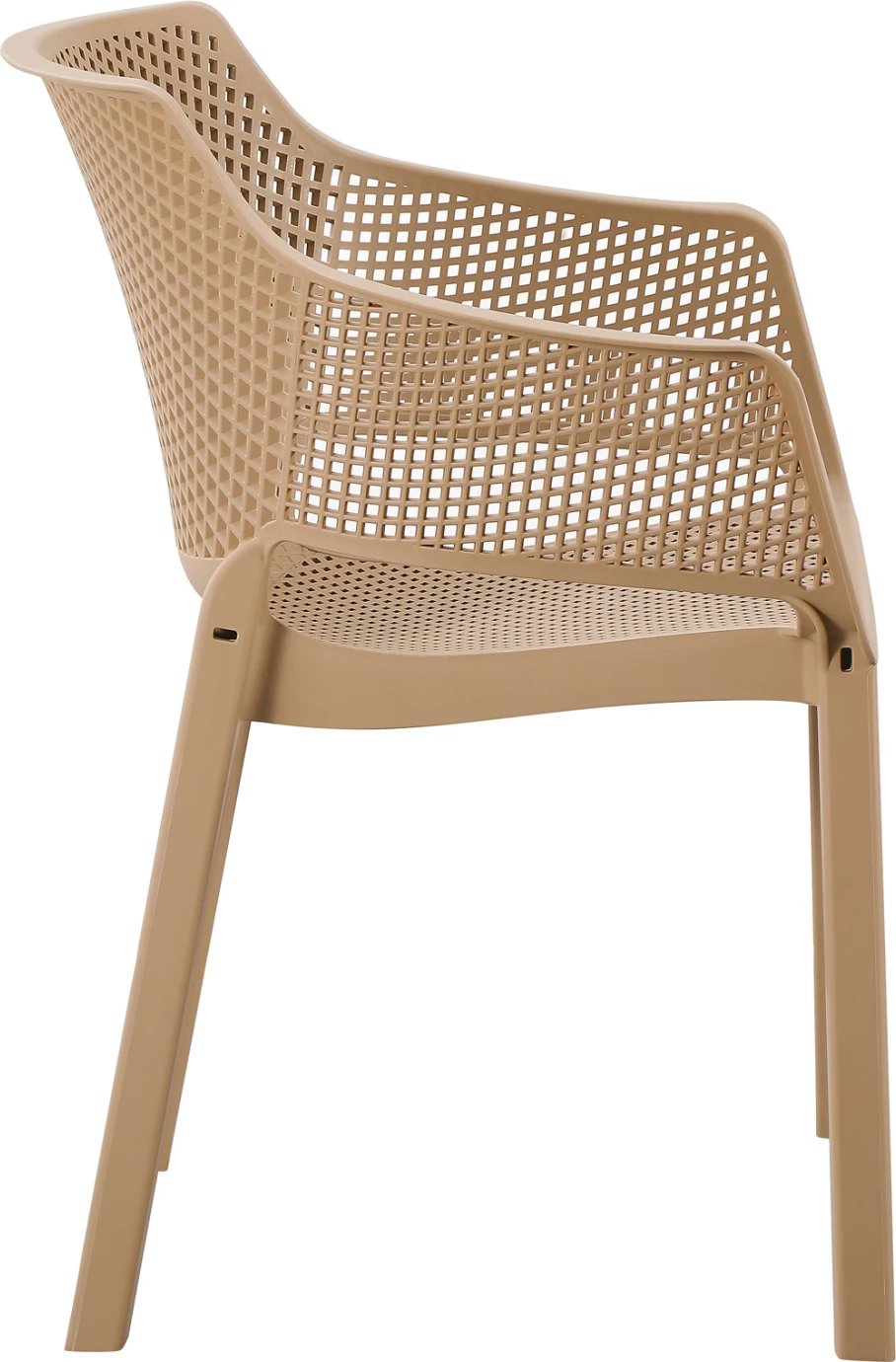 Karrige me mbështetëse për ngrënie, polipropilen, ngjyrë kapuçino, PEGGY FH6368.03, 60x55x79cm