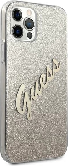 Mbështjellës Guess GUHCP12MPCUGLSGO për iPhone 12/12 Pro 6.1", Glitter Gradient, Ari