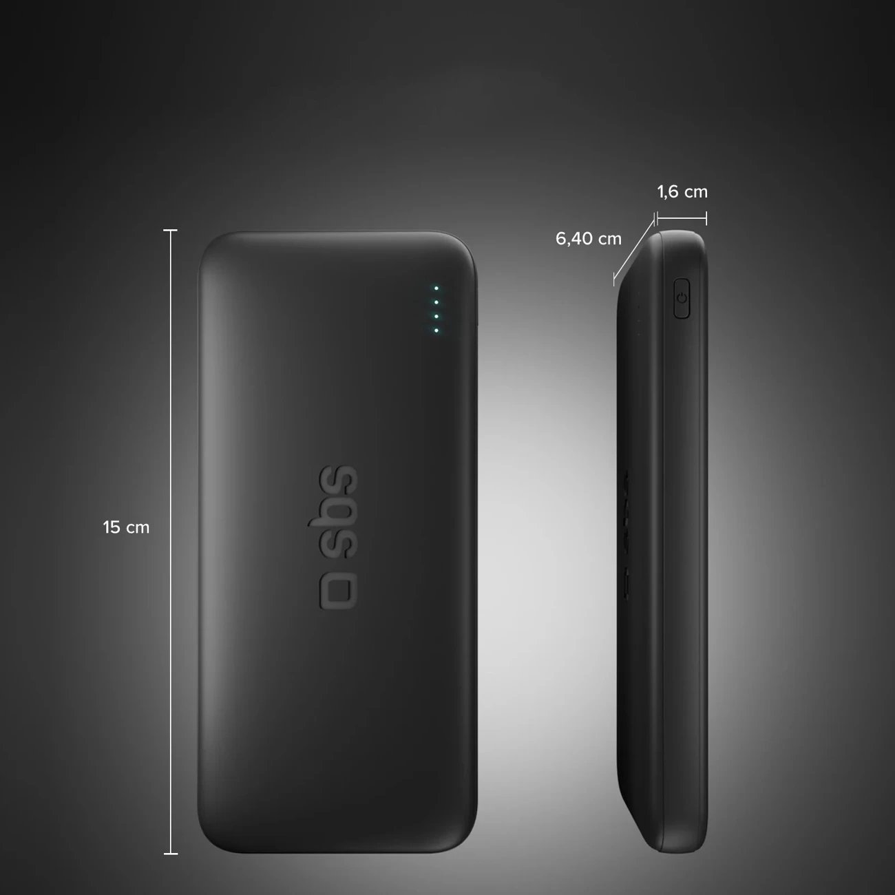 Powerbank SBS Infinity 10000mAh LiFePO₄, 2 porta USB-A/USB-C, e zezë