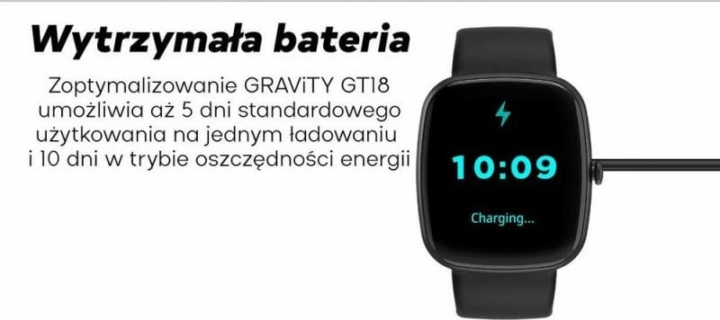 Smartwatch për meshkuj Gravity, blu e zezë