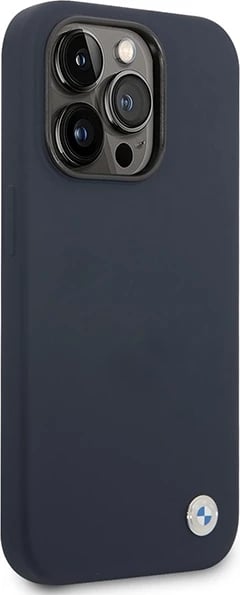 Mbështjellës BMW BMHMP14XSILNA për iPhone 14 Pro Max 6.7", silikon, MagSafe, navy blue