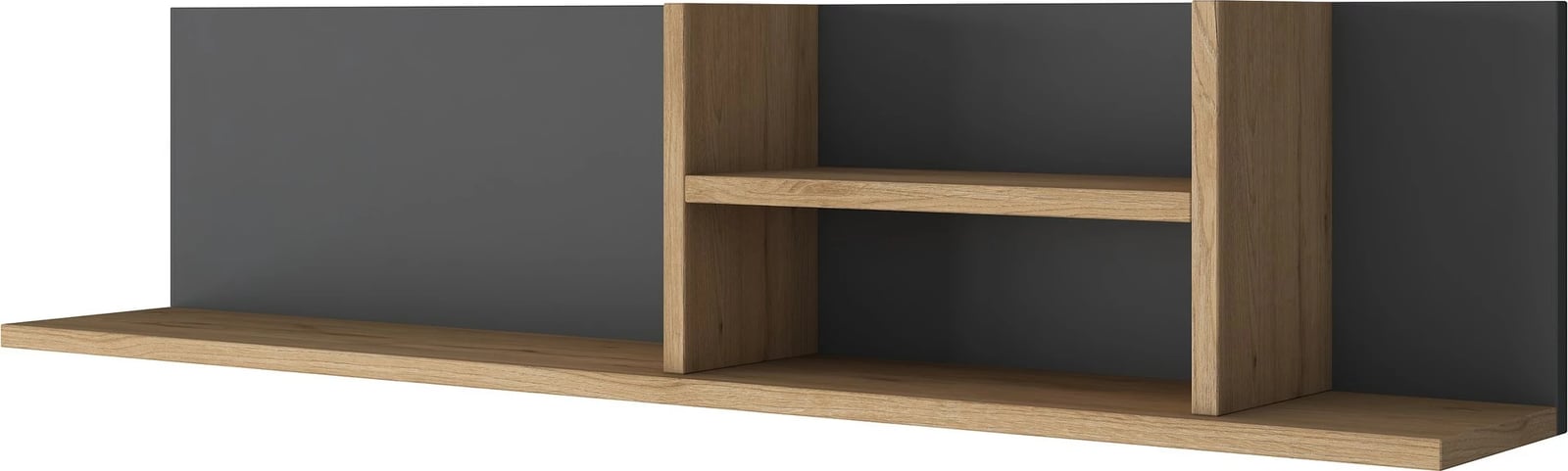 Raft muri Hanah Home, AE103 - 2640, ngjyrë arr dhe antracit, 120x25x19.8cm