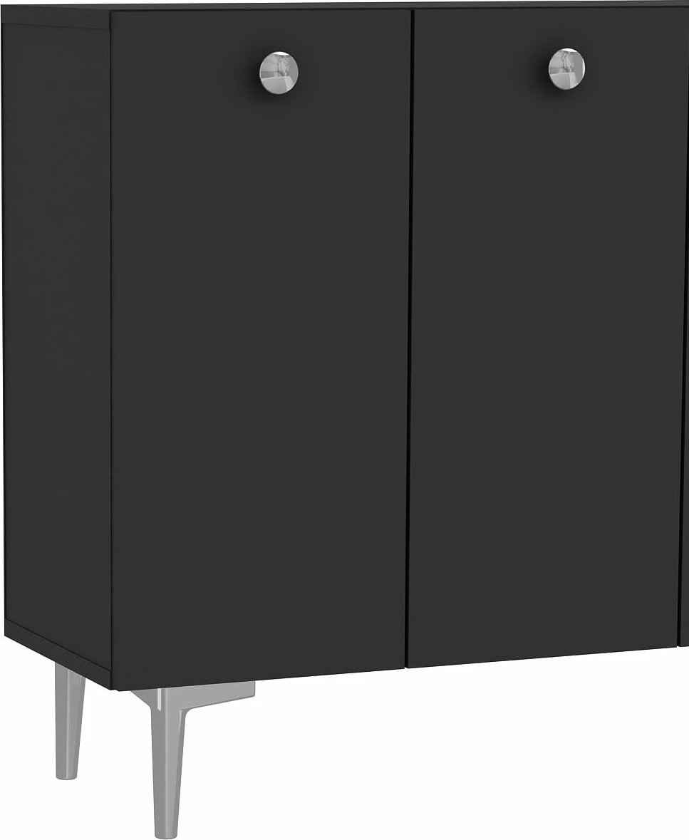 Konsol Skye Decor, ngjyrë antracit, argjend