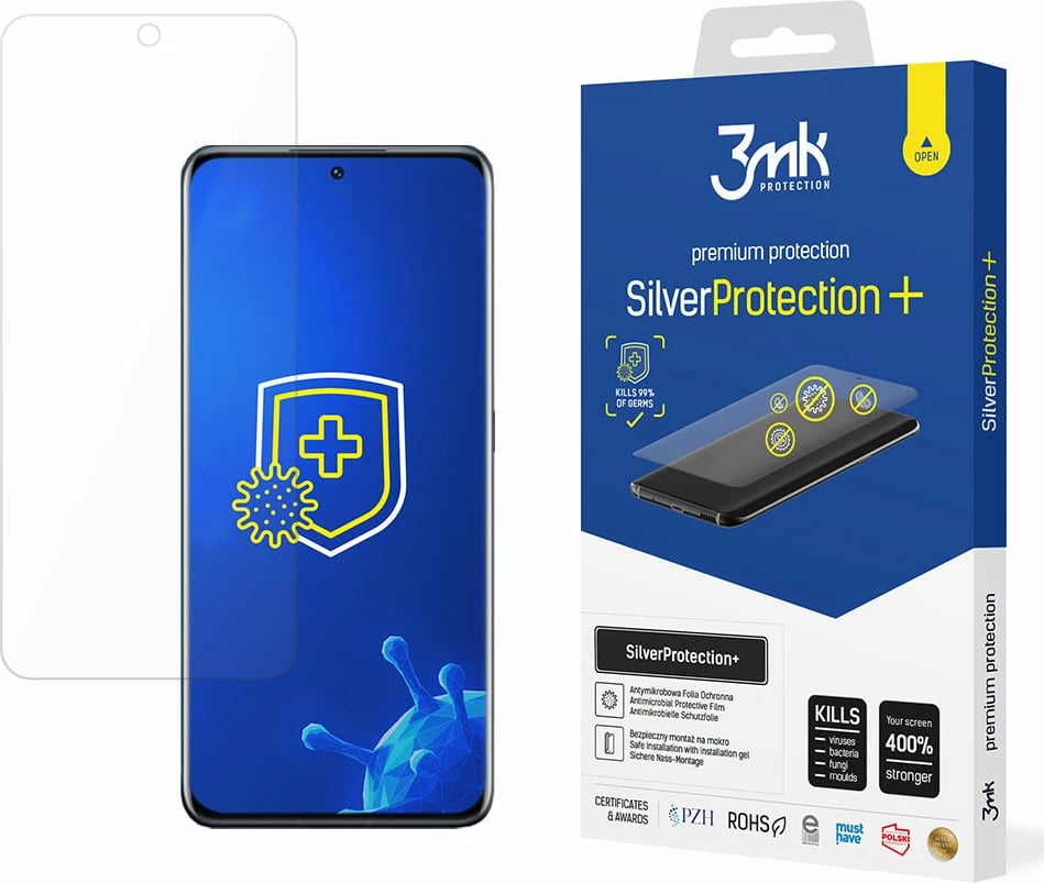 Mbrojtës ekrani 3mk SilverProtect+ për Xiaomi 12 / 12X, antimikrobik, instalim i lagësht