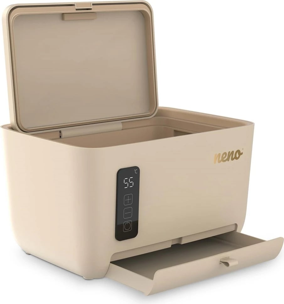 Ngrohës pecetash të lagura neno CALME me ekran LED, Bezhe